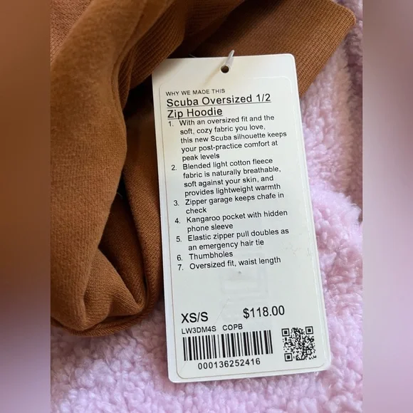 Lululemon Scuba Oversized 1/2 Zip Hoodie
Copper Brown - Picture 2 of 8